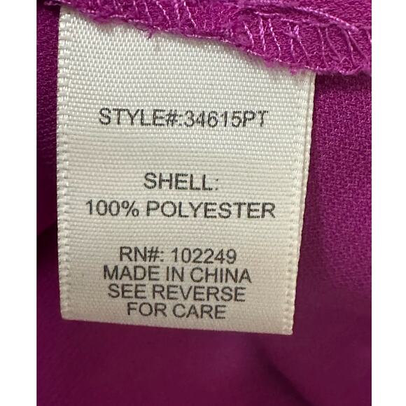 Skies Are Blue fuchsia roll tab sleeves blouse size SP - Picture 4 of 13
